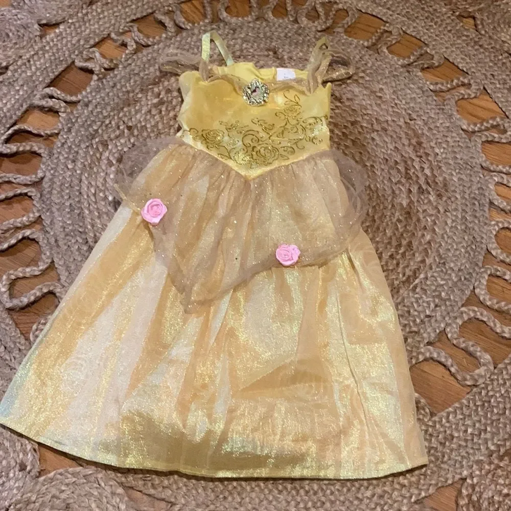 Disney belle dress fits 4-6x